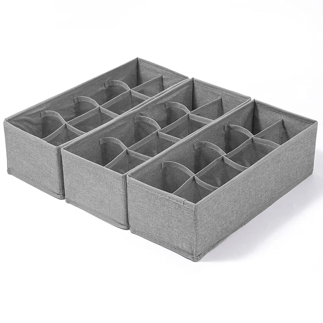 Rectangular Collapsible Cabinet Closet Storage Drawer Organizer Dividers Set of 3