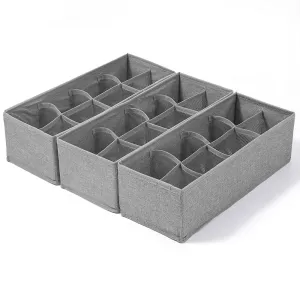 Rectangular Collapsible Cabinet Closet Storage Drawer Organizer Dividers Set of 3