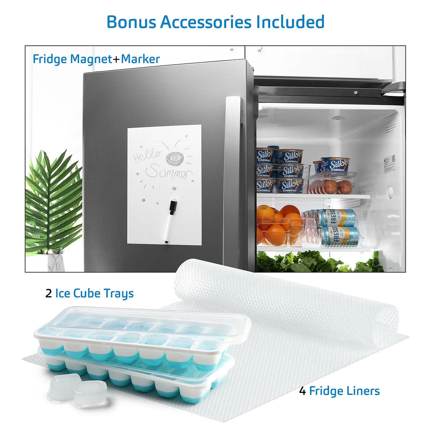 Refrigerator Organizer Storage Bins - Clear Plastic Containers 14pcs