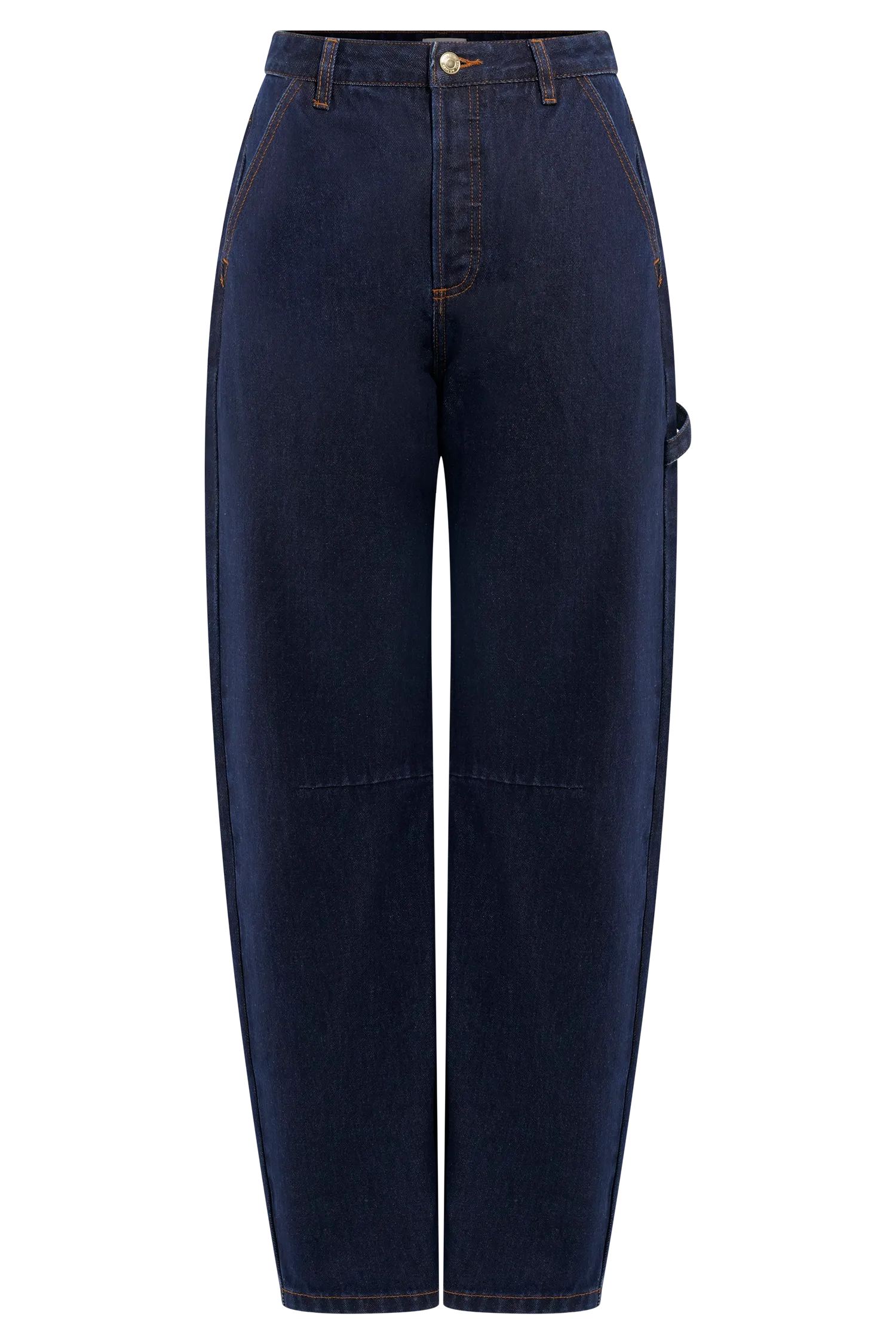 Renata Barrel Denim Jeans - Indigo Blue