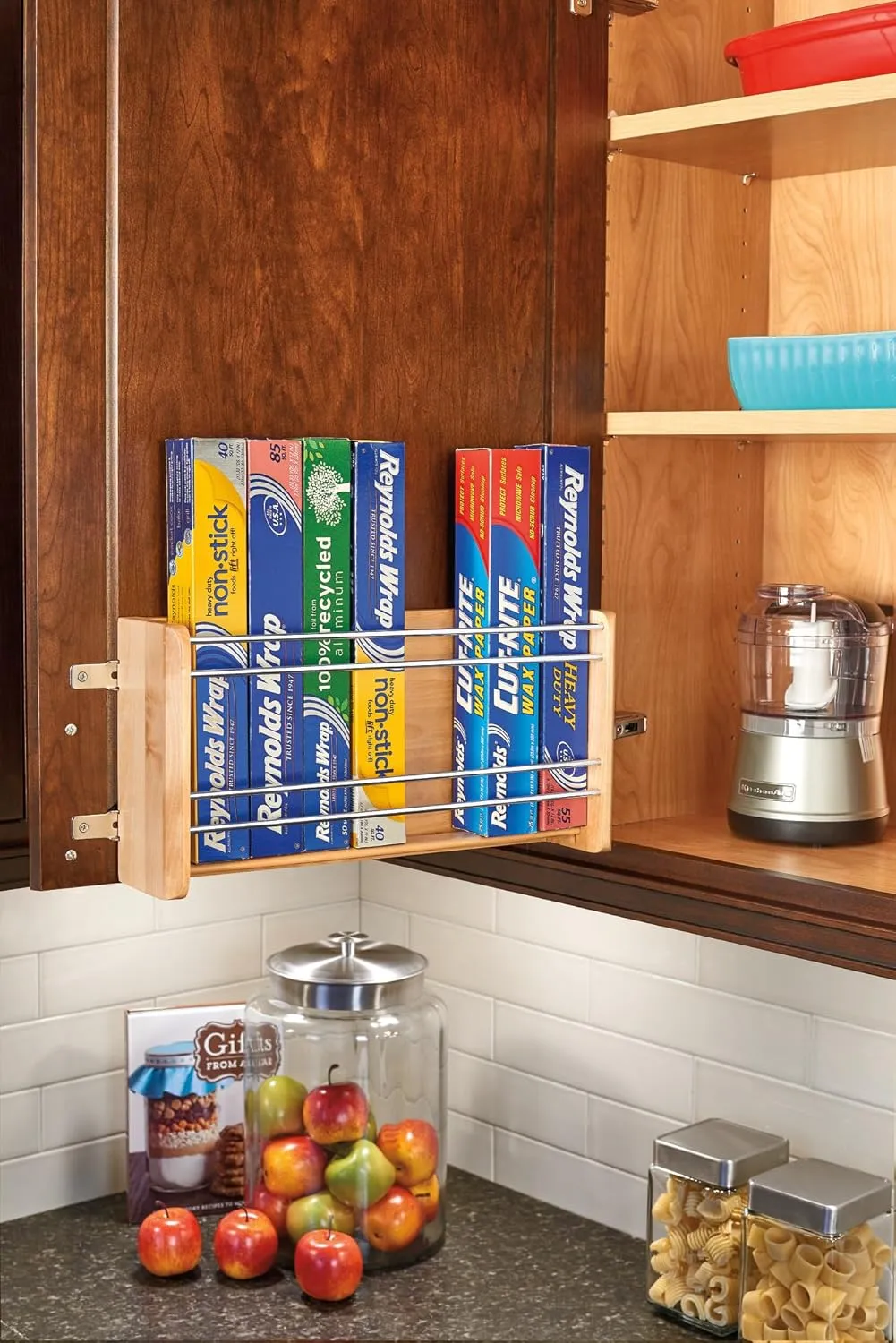 Rev-A-Shelf Wood Foil/Wrap Cabinet Door Organizer