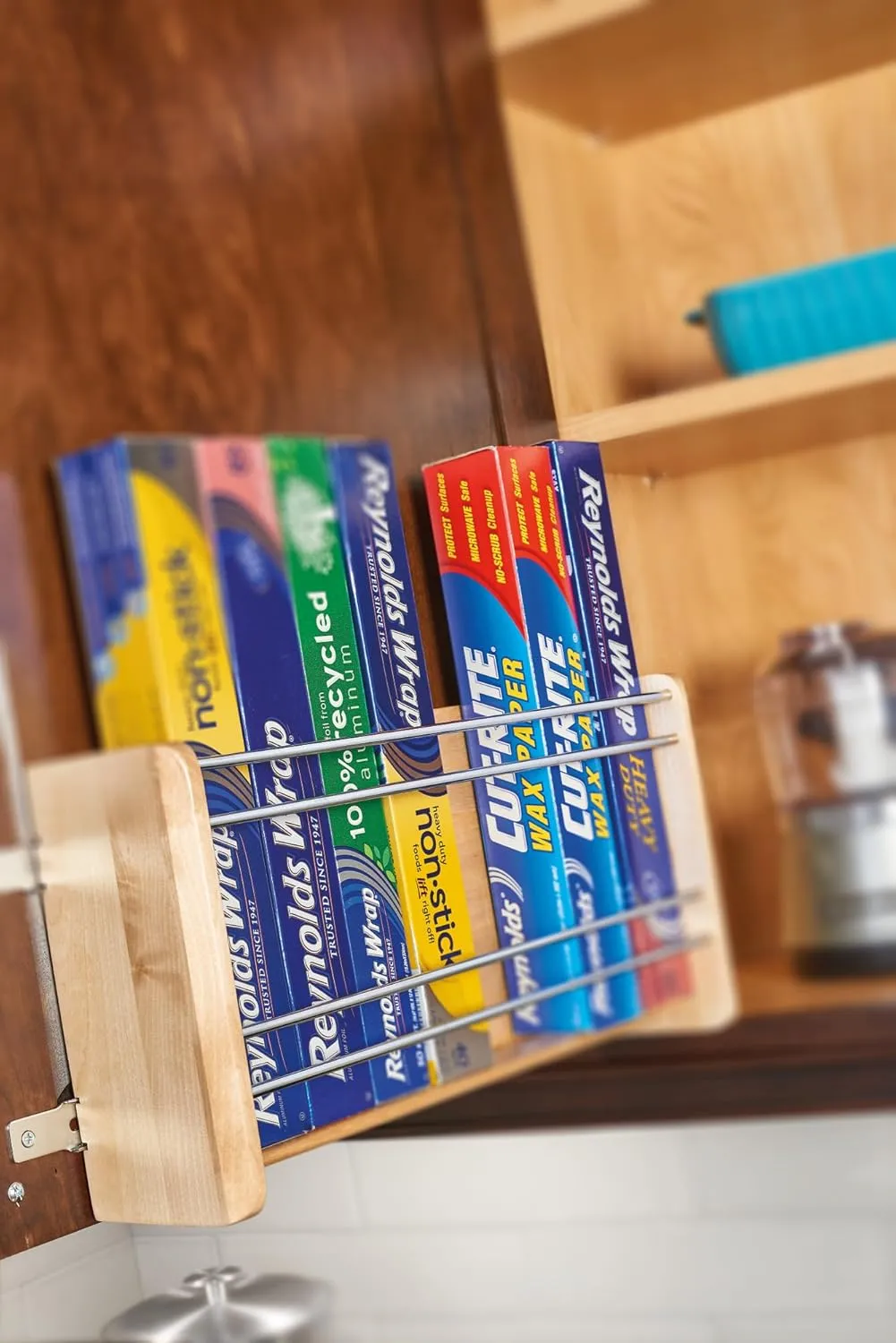 Rev-A-Shelf Wood Foil/Wrap Cabinet Door Organizer