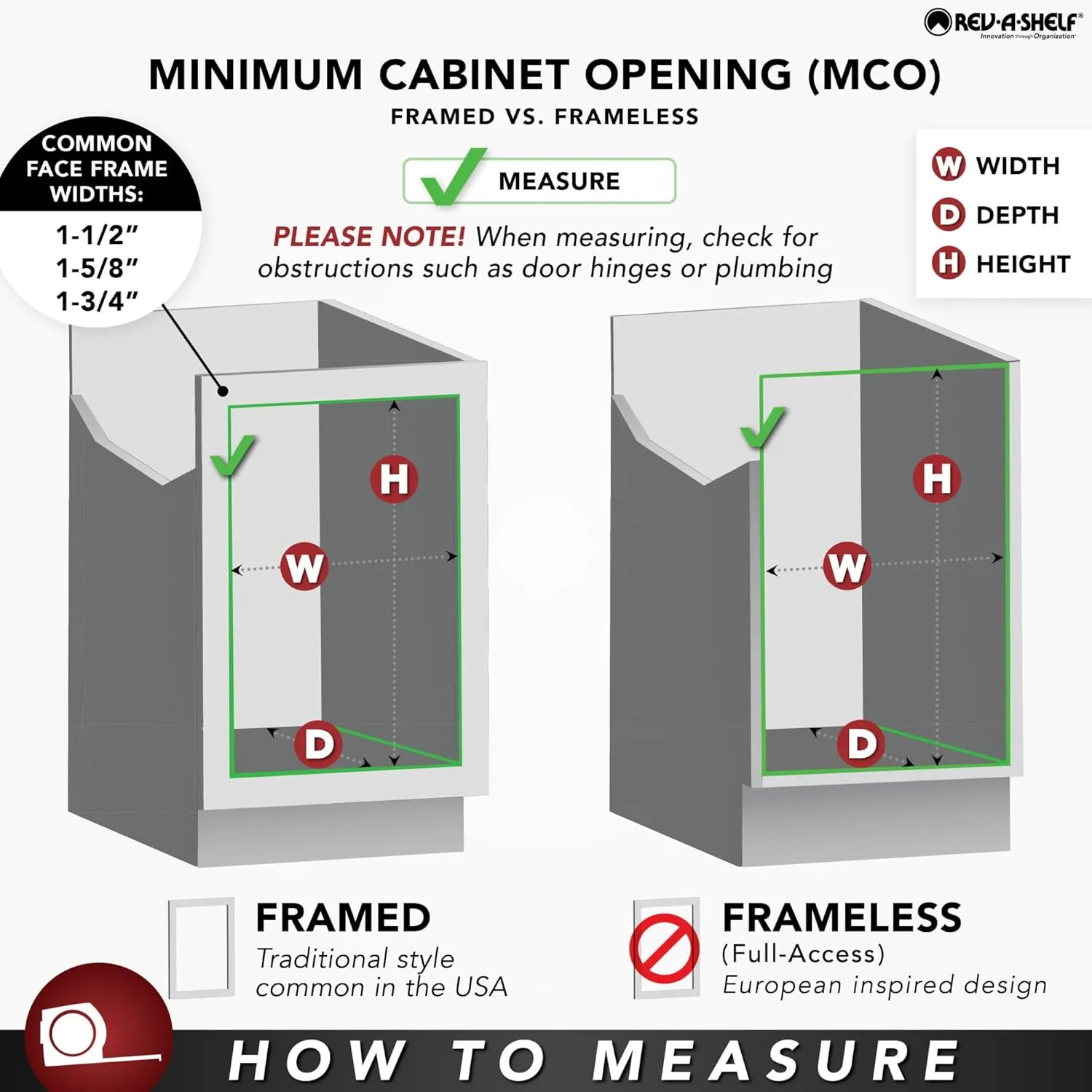 Rev-A-Shelf Wood Foil/Wrap Cabinet Door Organizer
