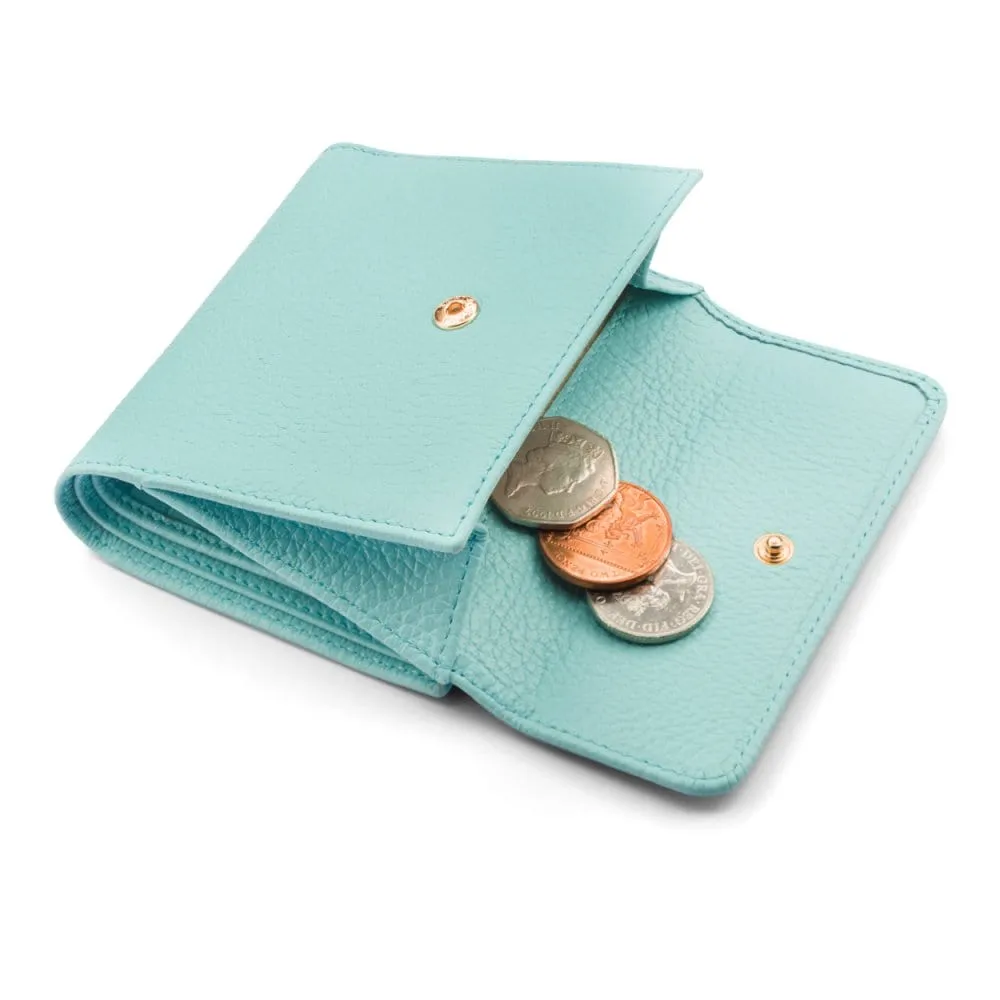 RFID Leather Jackie Purse - Light Blue