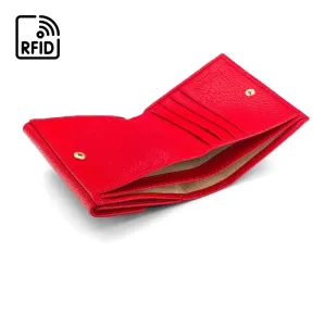 RFID Leather Jackie Purse - Red