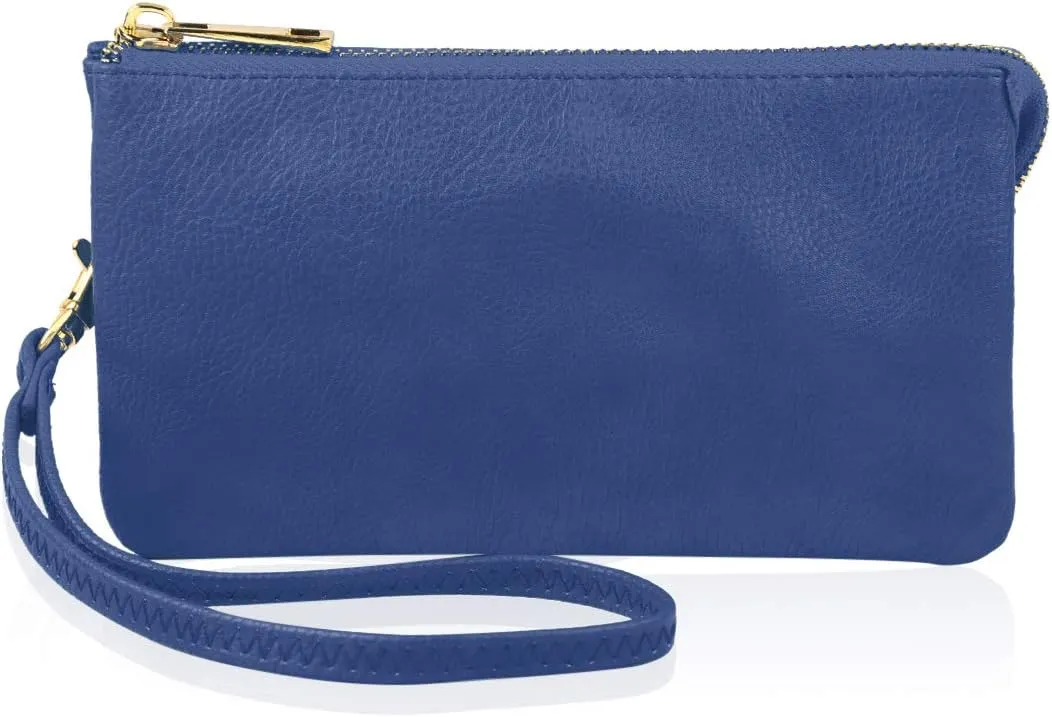 RIAH FASHION Convertible Faux Leather Wallet Purse Clutch - Mini Handbag Detachable Chain Crossbody Strap Phone Holder