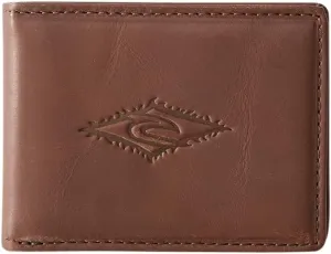 Rip Curl Men's Search Surf Leather Wallet, Multiple Card Slots and ID Window, Brown