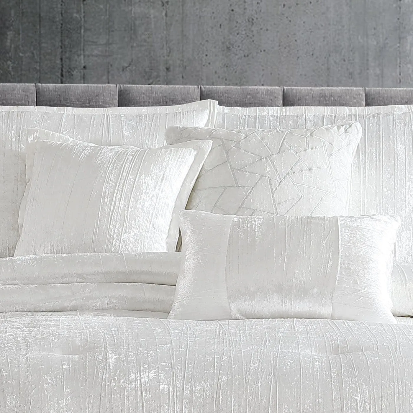 Riverbrook Home Turin Luxury Plush Comforter Set, King, White, 7-Piece Set