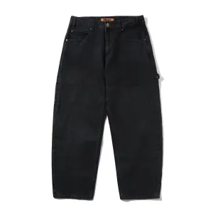 Rivet Denim Jeans, Washed Black