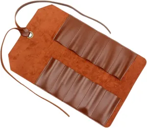 Roll Wrap Organizer Bag Leather Tool Roll Small Tool Belt for On-the-go