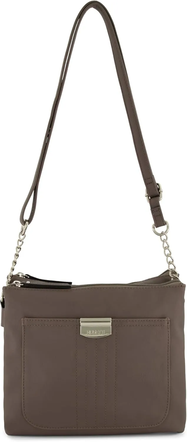Rosetti Women's Midge Crossbody Bag, Faux Leather Purse, Adjustable Strap
