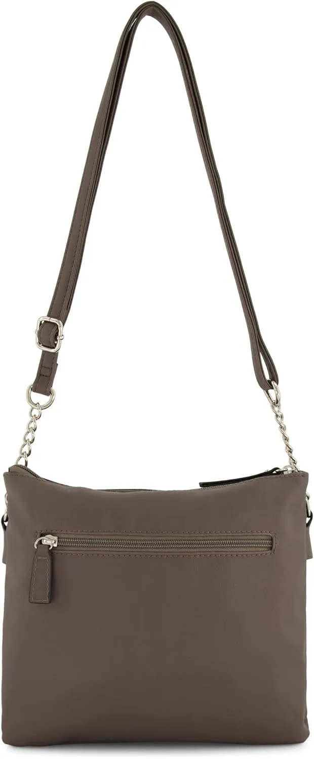 Rosetti Women's Midge Crossbody Bag, Faux Leather Purse, Adjustable Strap