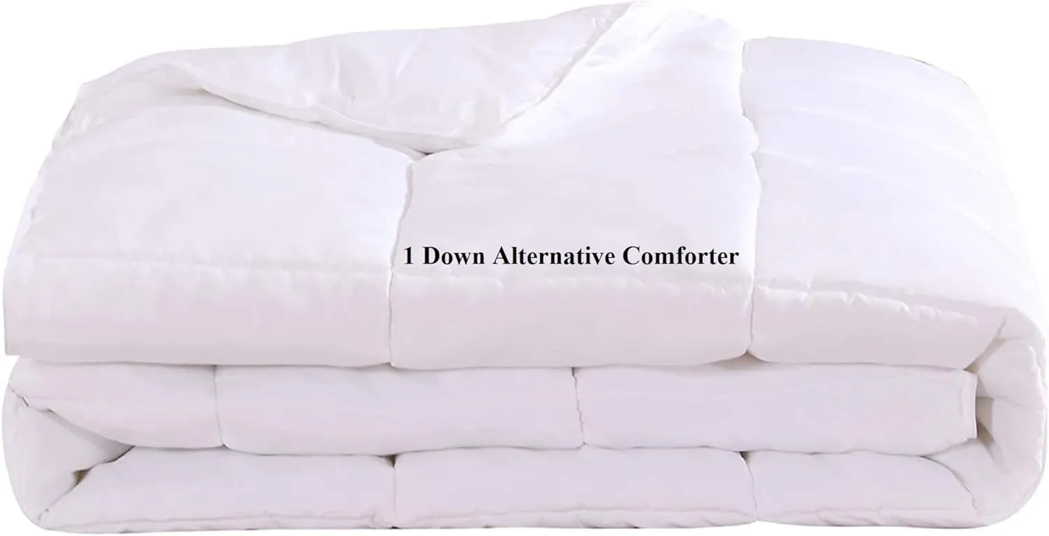 Royal Tradition Belgian Flax Linen-Cotton Blend Medium Warmth 8PC Bedding Set Includes: Sheets and Duvet Cover Sets with Down Alternative Comforter, (Queen Size, Charcoal)