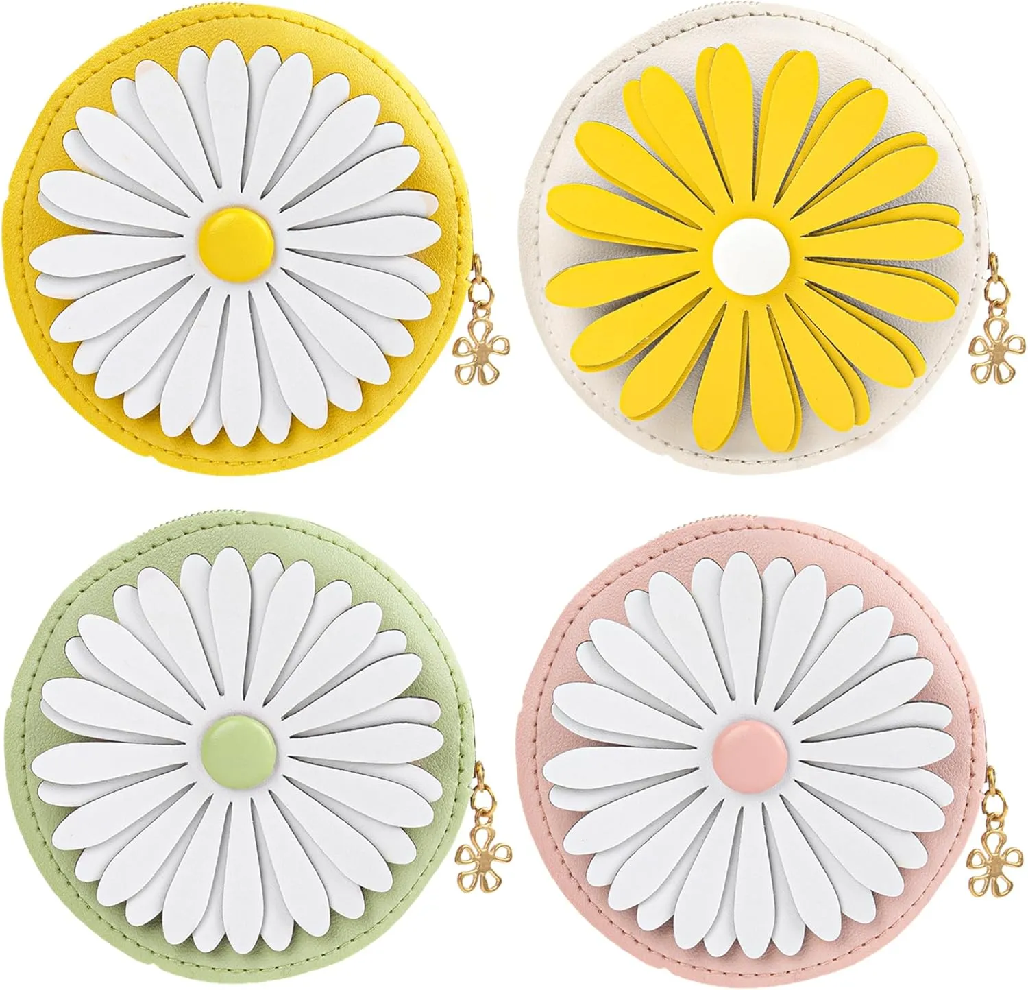 RP Remarkable Power, 4 Pack Daisy Flower Crossbody Bag Cute Purses Handbags for Gift 4 Colors