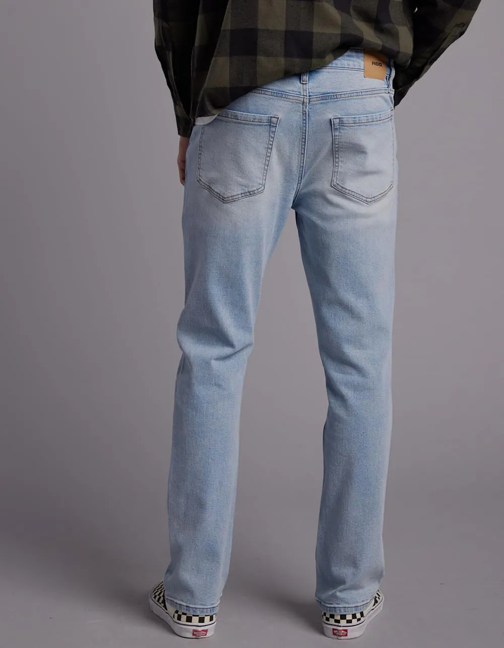 Rsq Mens Slim Straight Light Stone Denim Jeans