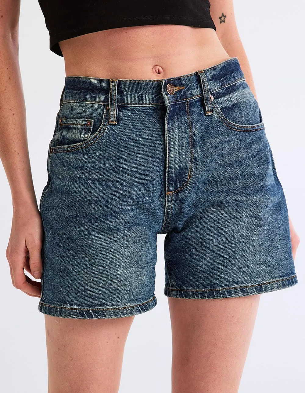 Rsq Womens High Rise Midi Shorts