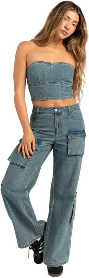 Rsq Womens Low Rise Cargo Pants