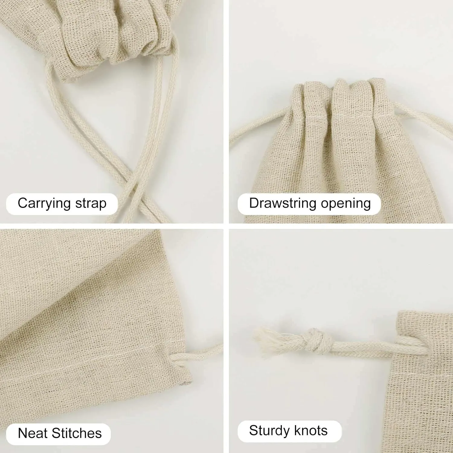 RTFGHJS 8 Pieces Drawstring Bags Brook Trout Fly Fishing Burlap Pouch Bag Linen Gift Pocket Jewelry Pouch for DIY Craft Party