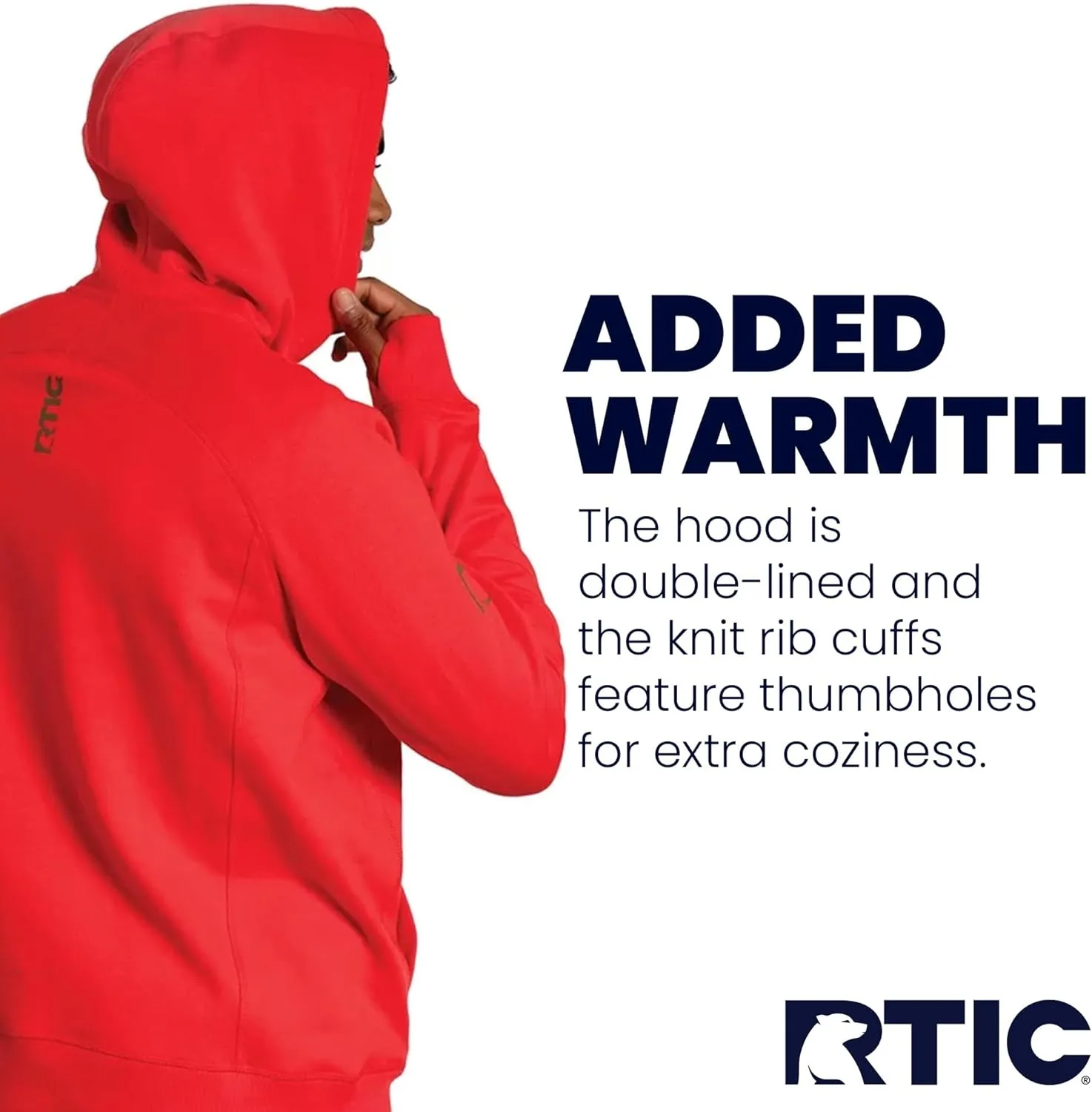RTIC Unisex Water-Repellent Pullover Hoodie Long Sleeve Hooded Sweatshirt for Men and Women, Water-Resistant Outdoor Clothing