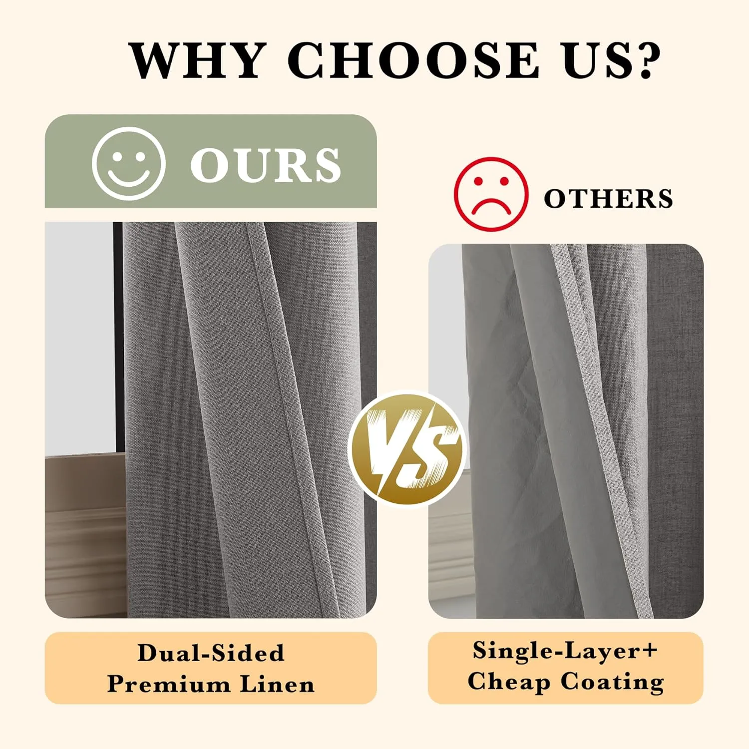 RYB HOME 100% Blackout Doorway Curtain for Bedroom, Grommets Linen Door Curtain Privacy Thermal Insulated, Temporary Door for Closet Kitchen Storage Room, Grey, W42 x L80, 1 Panel