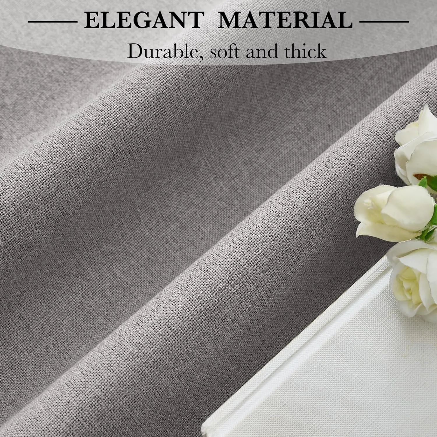 RYB HOME 100% Blackout Doorway Curtain for Bedroom, Grommets Linen Door Curtain Privacy Thermal Insulated, Temporary Door for Closet Kitchen Storage Room, Grey, W42 x L80, 1 Panel