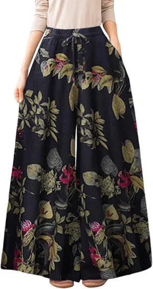 s Pants for Women Pants for Women Waist Straight Leg Pants Draw Rope lace-up Casual Cotton Wide Linen Pants Set Women