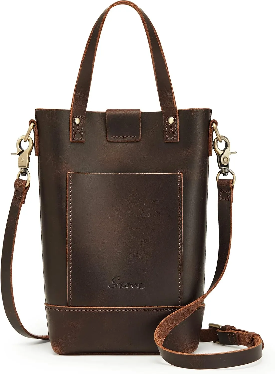 S-ZONE Small Crossbody Bags for Women Real Leather Cross Body Handbags Cell Phone Purses