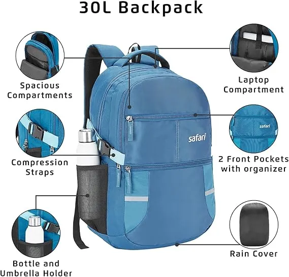Safari Omega DLX 19" Laptop Backpack - Teal