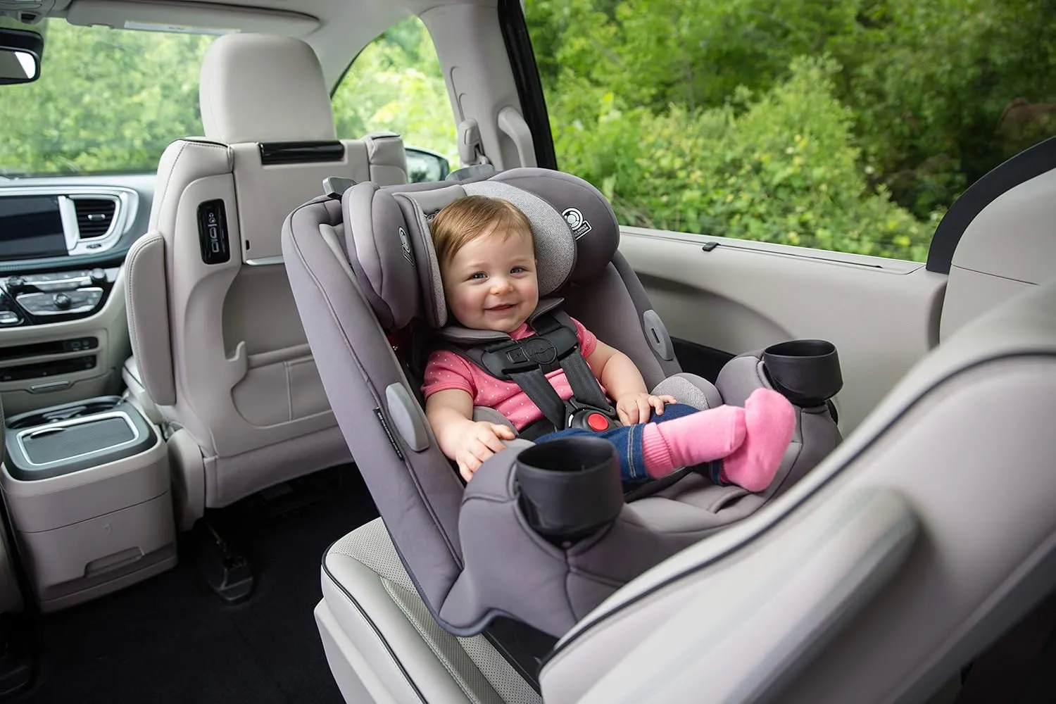 Safety 1st Grow and Go All-in-One Slim Convertible Car Seat, Rear Facing, 5-40 lbs, Forward Facing (30–65 lbs), High Back Booster Seat 40-100 pounds, Carbon Ink
