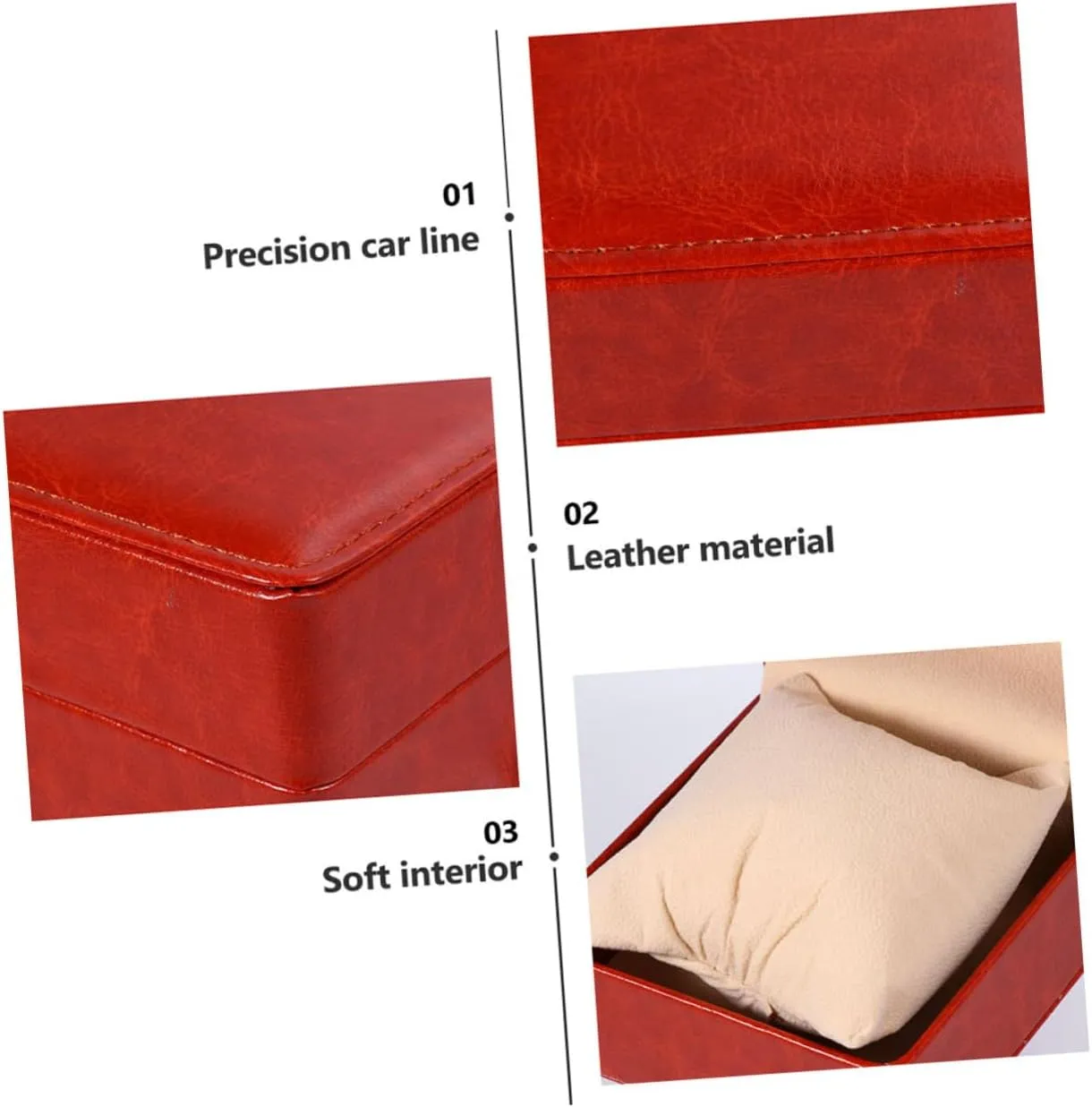 SAFIGLE Classic Watch Collection Box Pu Leather Watch Storage Case Elegant Design