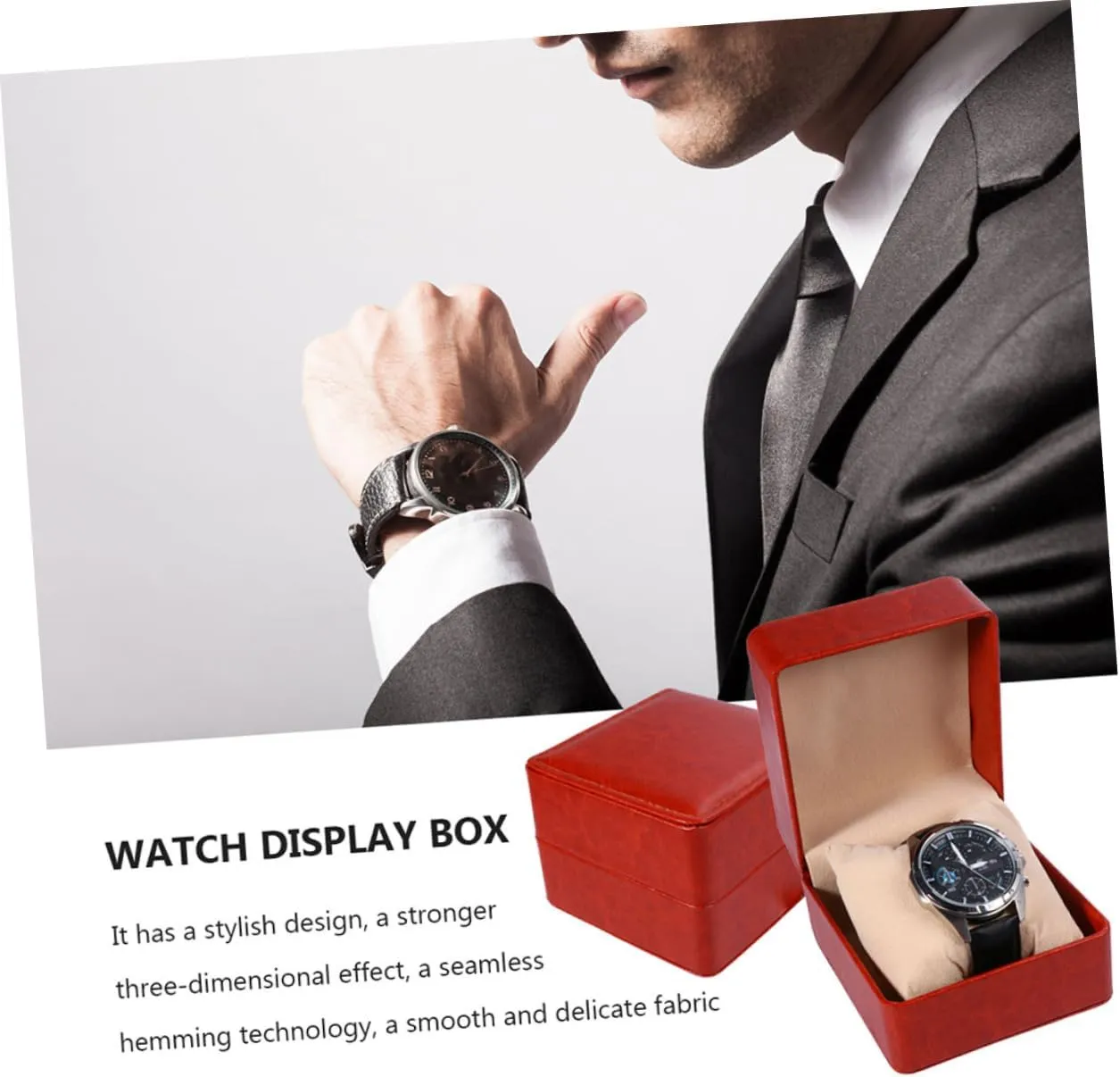 SAFIGLE Classic Watch Collection Box Pu Leather Watch Storage Case Elegant Design