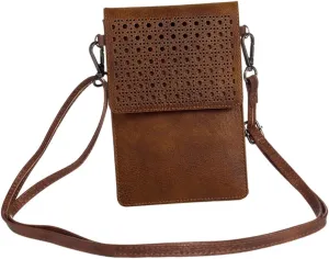 SAFIGLE Phone Bag for Women Cell Phone Purse Touch Screen Casual Crossbody Bag Deep Brown