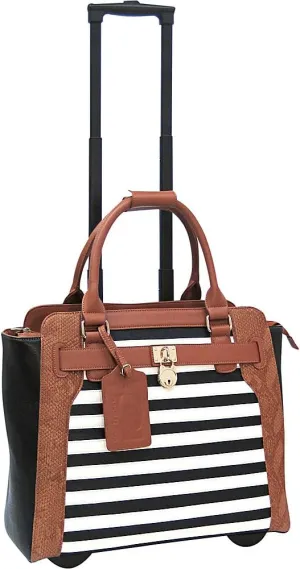 Sally Stripe 15'Rolling Briefcase