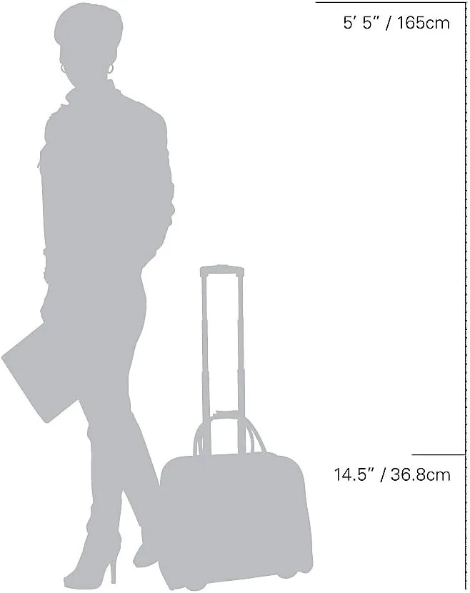 Sally Stripe 15'Rolling Briefcase