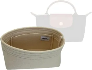 SAMORGA (17-16/ Long-Handle-Pouch Bag Organizer for Le Pliage Original Handle Pouch Bag Organizer Insert Innerbag