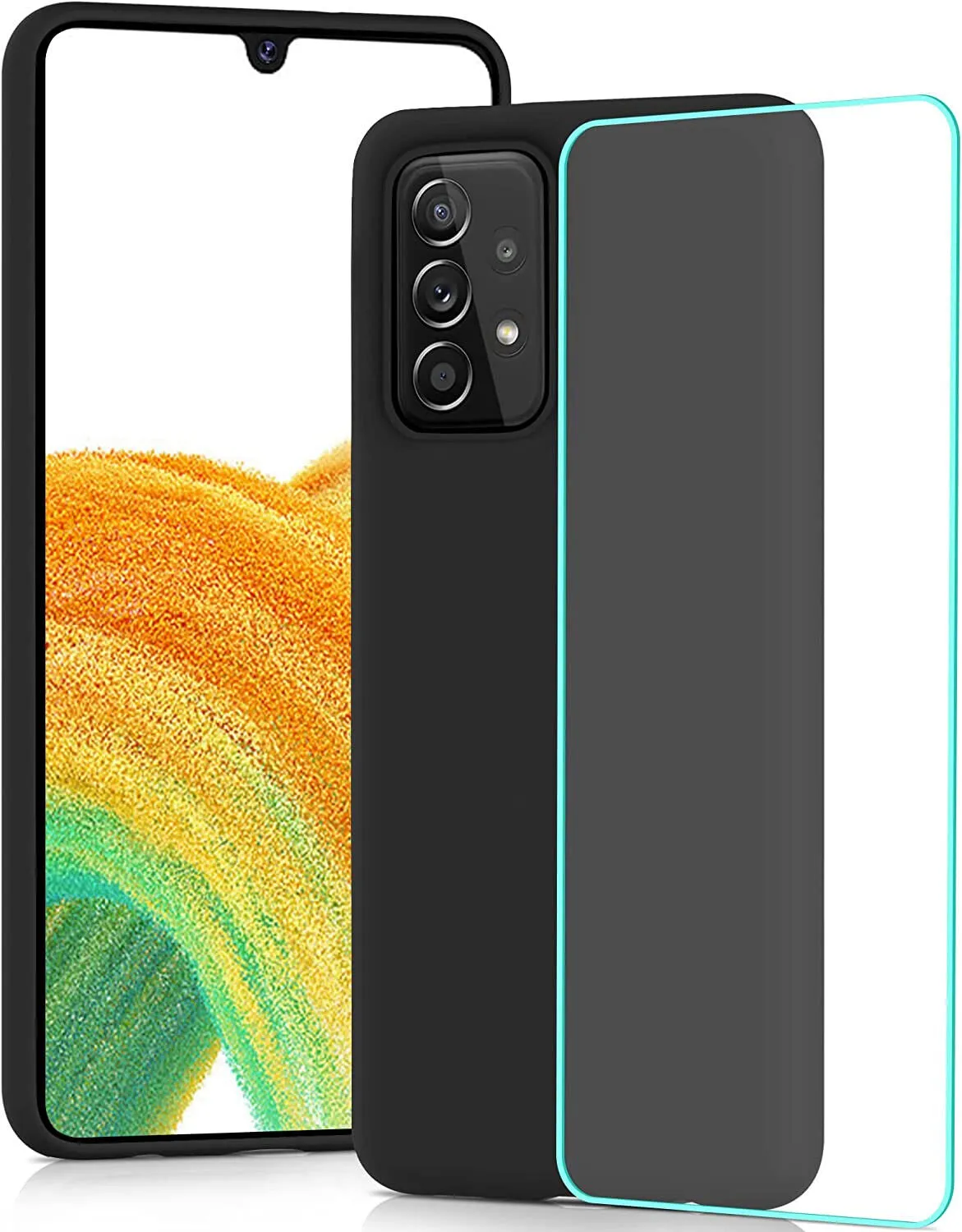 Samsung Galaxy A33 5G Case Slim Hard Back Cover & Glass Screen Protector