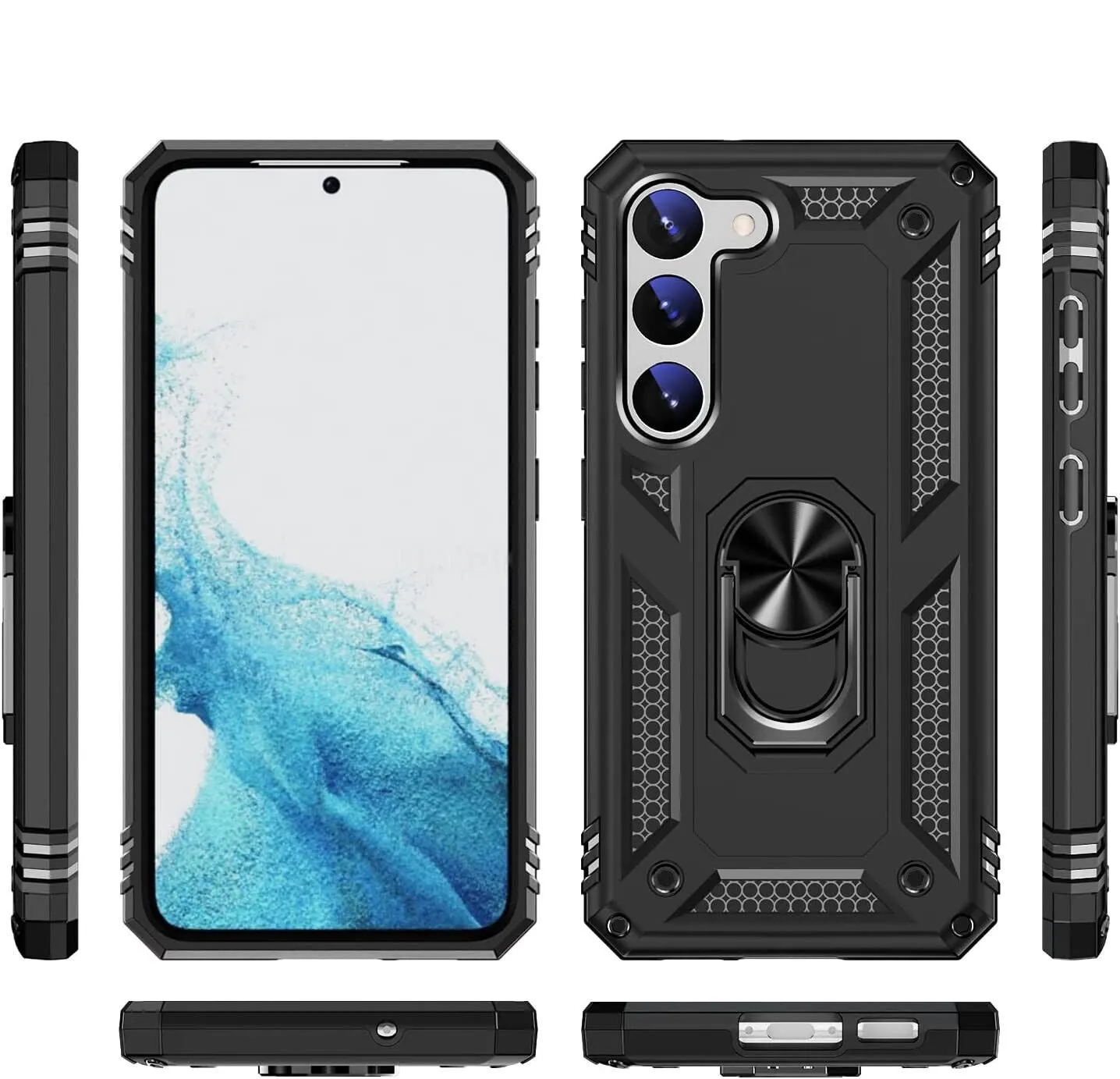 Samsung Galaxy S23  Plus Case,Kickstand Phone Cover & Glass Screen Protector