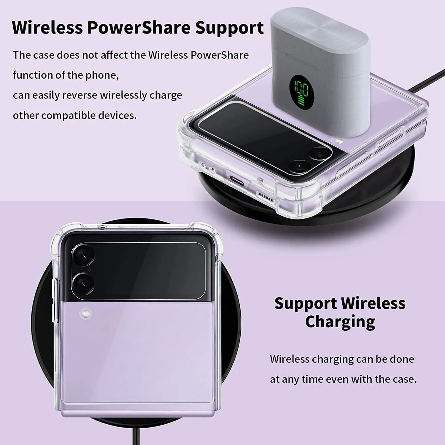 Samsung Galaxy Z Flip 4 Case Clear Silicone Slim Shockproof Gel Hard Cover