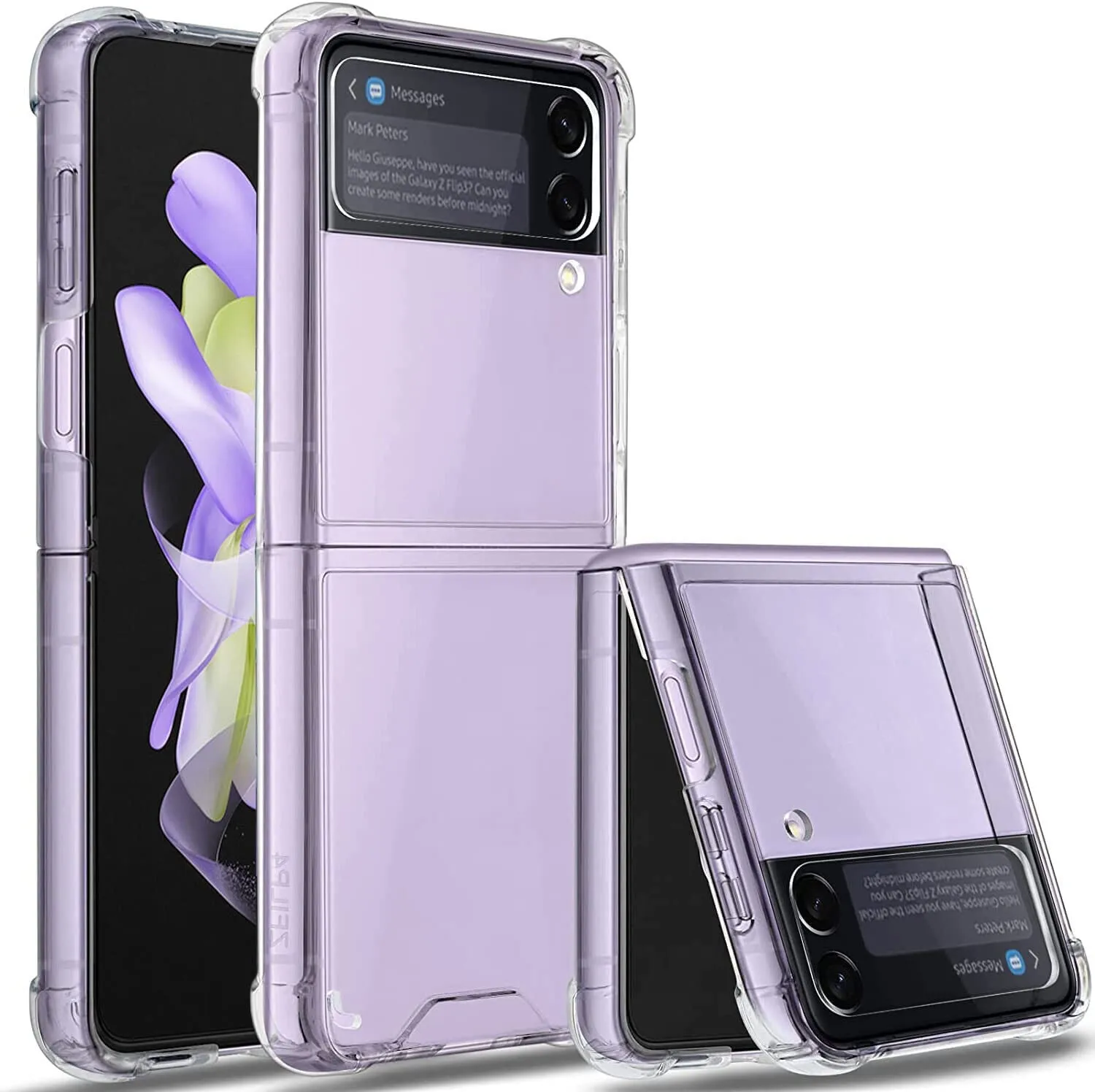 Samsung Galaxy Z Flip 4 Case Clear Silicone Slim Shockproof Gel Hard Cover