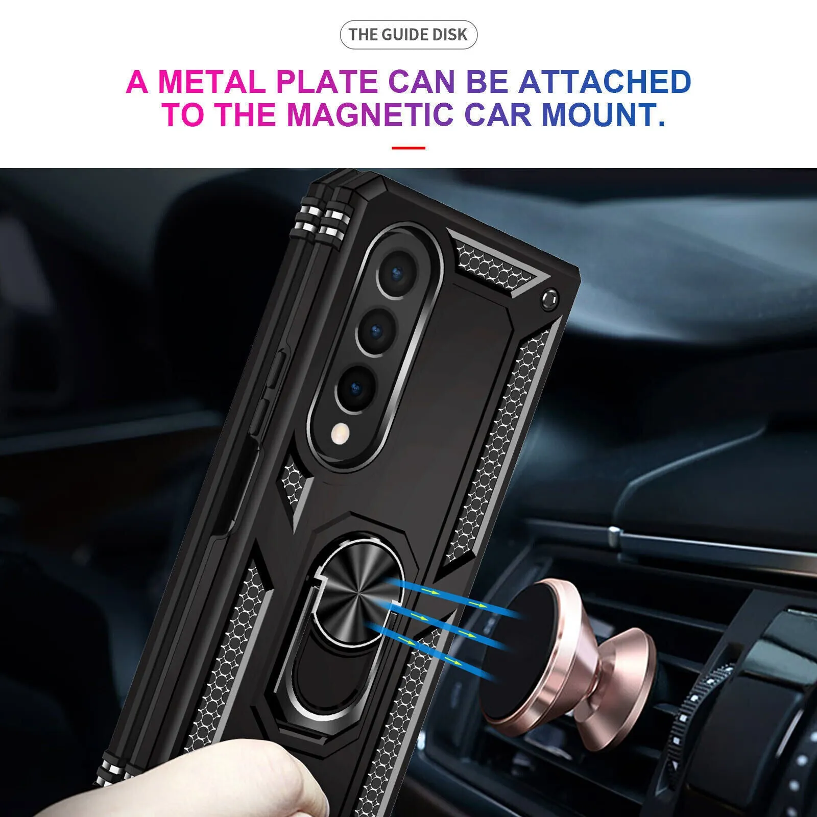 Samsung Galaxy Z Fold 4 Case Kickstand Shockproof Ring Cover