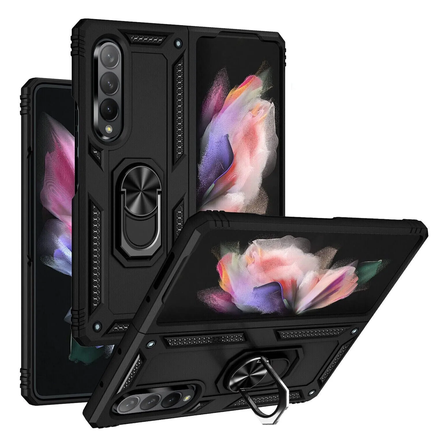 Samsung Galaxy Z Fold 4 Case Kickstand Shockproof Ring Cover