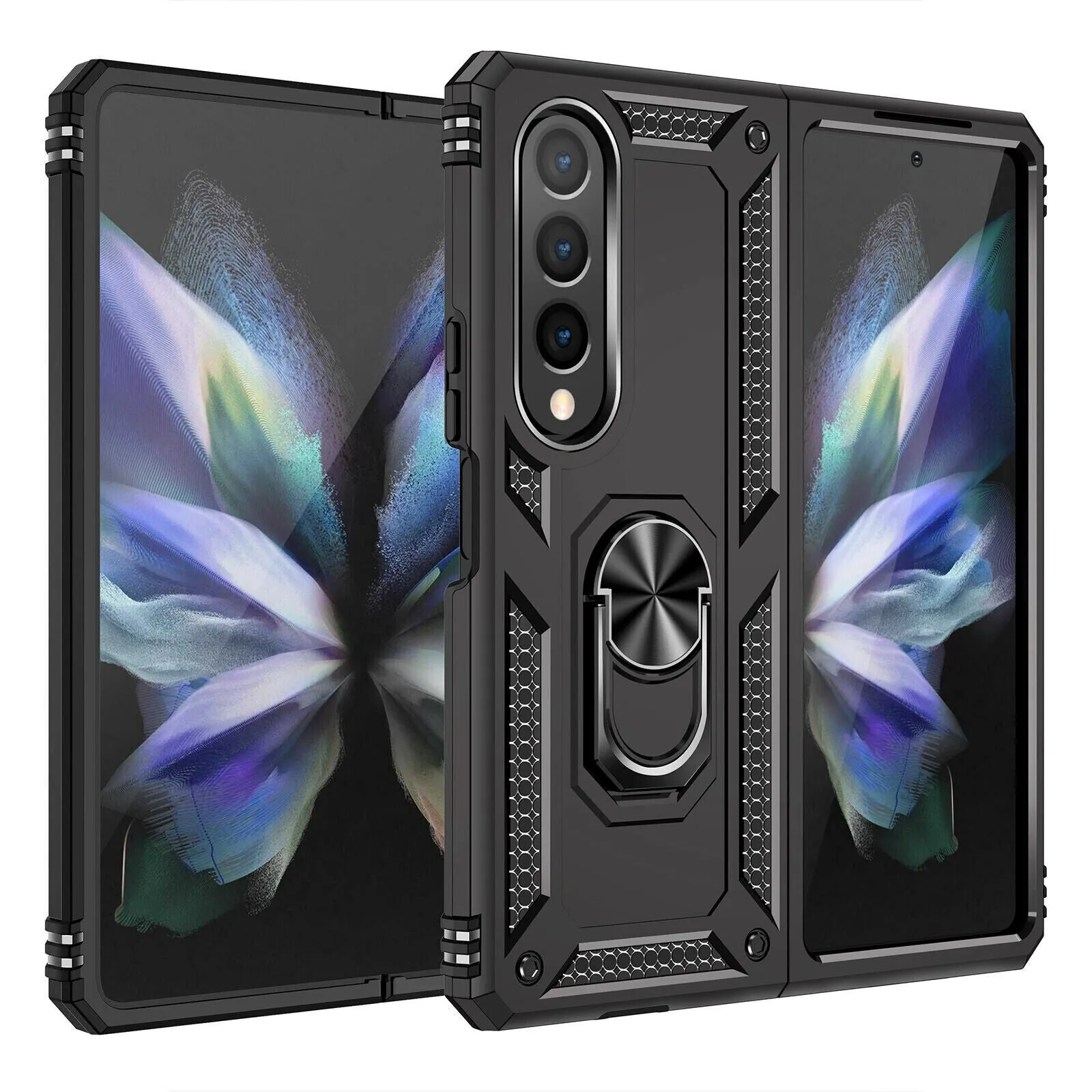 Samsung Galaxy Z Fold 4 Case Kickstand Shockproof Ring Cover