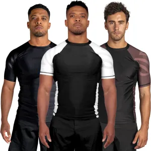 Sanabul Essential Short Sleeve Rash Guard MMA BJJ Wrestling Grappling Jiu Jitsu