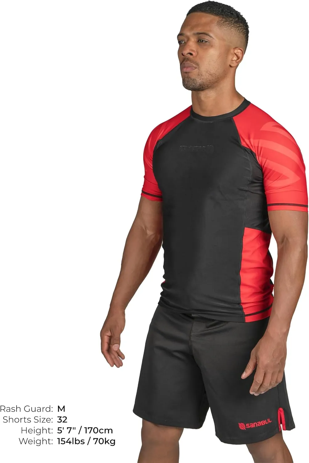 Sanabul Essential Short Sleeve Rash Guard MMA BJJ Wrestling Grappling Jiu Jitsu