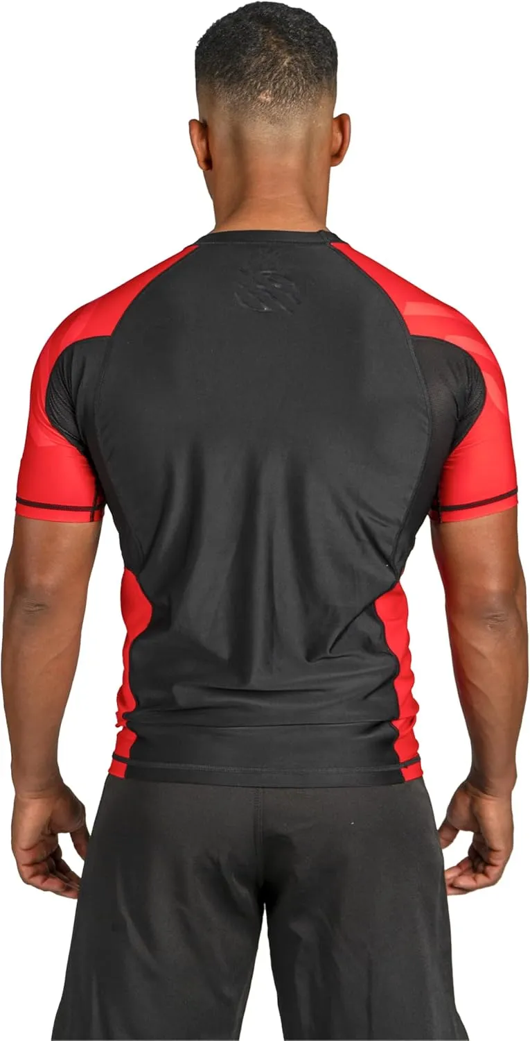 Sanabul Essential Short Sleeve Rash Guard MMA BJJ Wrestling Grappling Jiu Jitsu