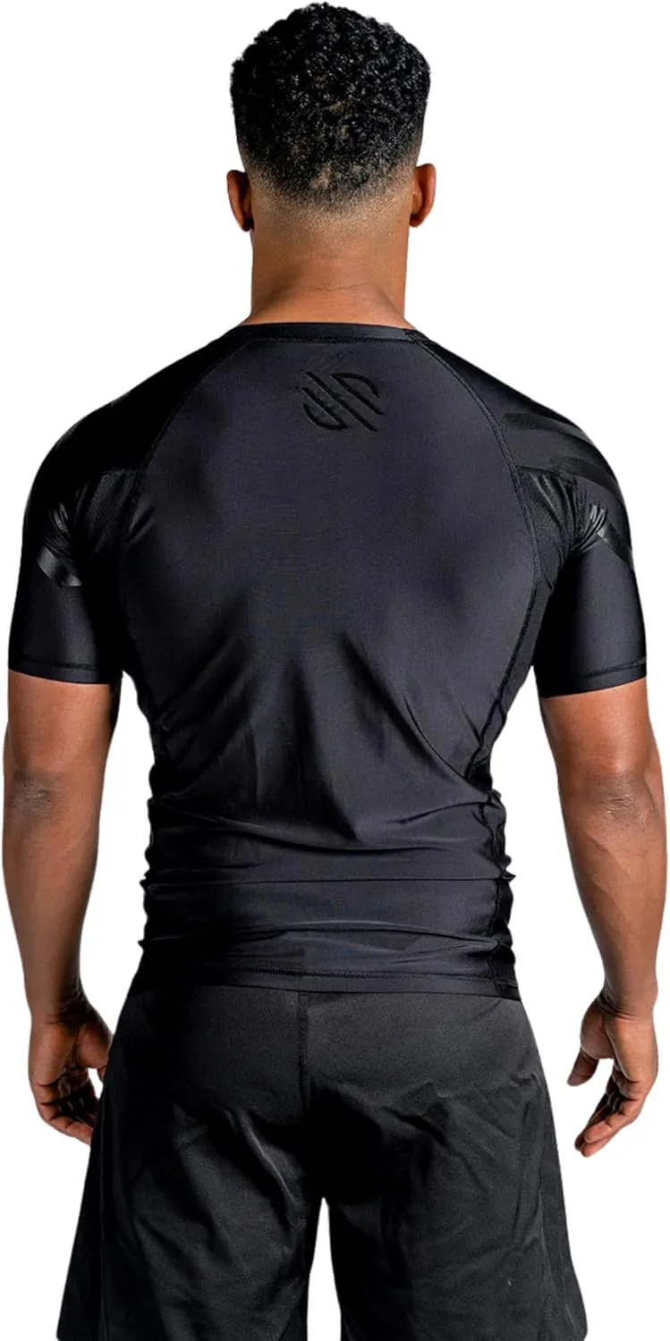 Sanabul Essential Short Sleeve Rash Guard MMA BJJ Wrestling Grappling Jiu Jitsu