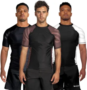 Sanabul Essential Short Sleeve Rash Guard MMA BJJ Wrestling Grappling Jiu Jitsu