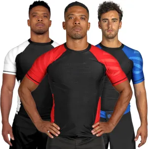 Sanabul Essential Short Sleeve Rash Guard MMA BJJ Wrestling Grappling Jiu Jitsu