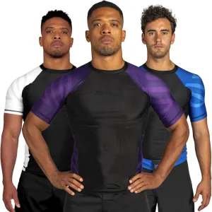 Sanabul Essential Short Sleeve Rash Guard MMA BJJ Wrestling Grappling Jiu Jitsu