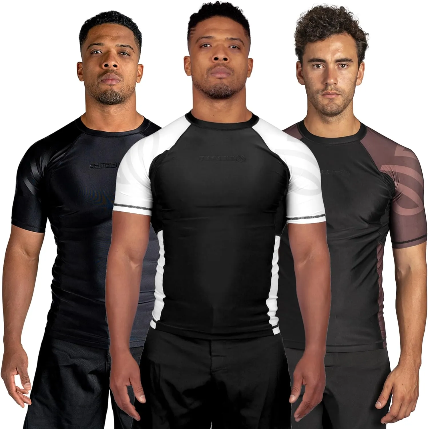 Sanabul Essential Short Sleeve Rash Guard MMA BJJ Wrestling Grappling Jiu Jitsu